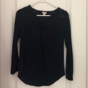 J crew navy blouse